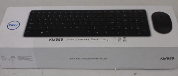 SALE OUT. Dell Silent Keyboard and Mouse - KM555 - Estonian (QWERTY) | Dell | Silent Keyboard and Mouse | KM555 | Keyboard and Mouse Set | Wireless | Estonian (QWERTY) | UNPACKED | Black | 2.4 GHz, Bluetooth 5.1 | Wireless connection