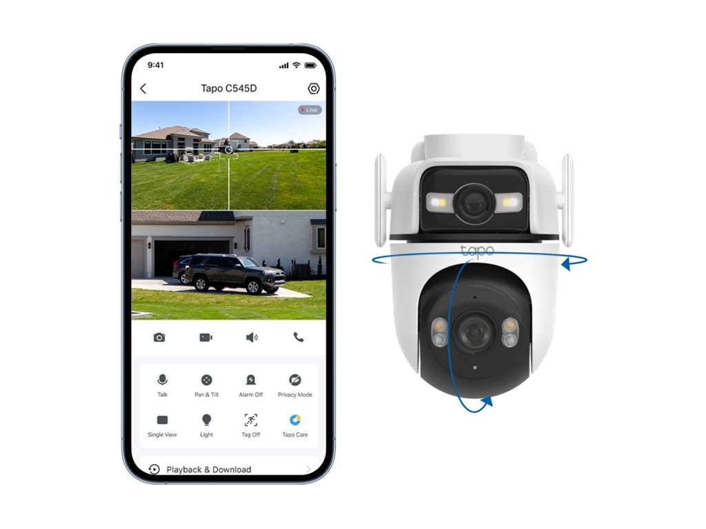 TP-LINK | Dual Lens Security Wi-Fi Camera | Tapo C545D | Dome | 3 MP | 6mm | IP66 | H.264 | MicroSD, up to 512 GB - Image 15