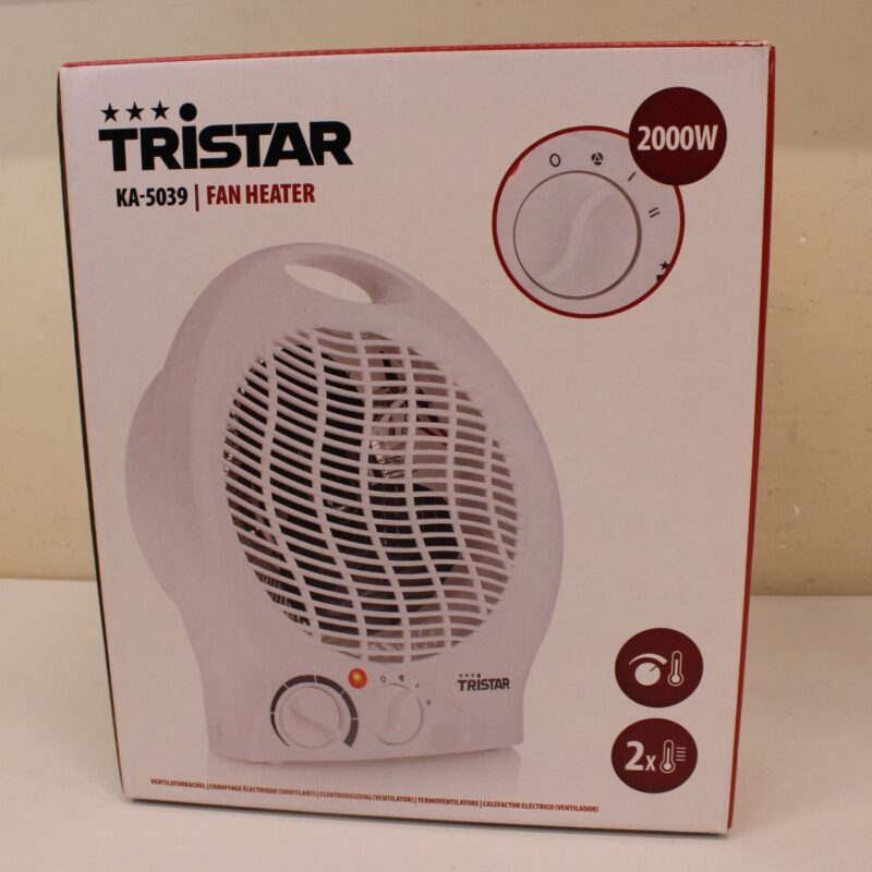 SALE OUT. Tristar KA-5039 Electric Fan Heater, 3 Adjustable Settings, Power 2000 W, White | Tristar Heater | KA-5039 | Fan Heater | 2000 W | Suitable for rooms up to 60 m³ | White | DAMAGED PACKAKING - Image 3