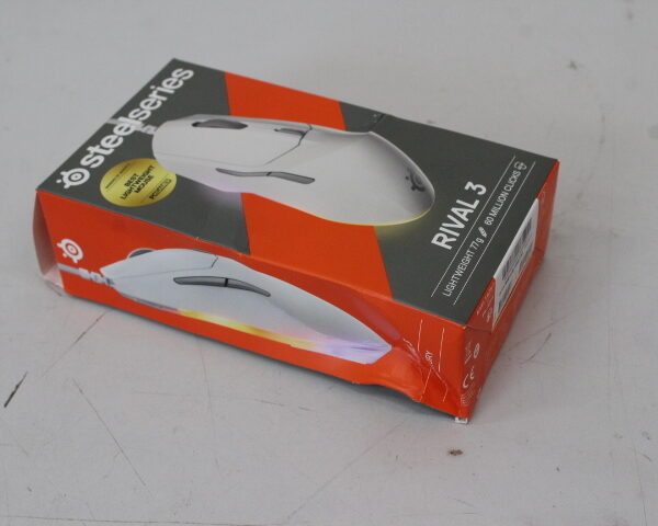 SALE OUT. Steelseries Rival 3 Gen 2 Gaming Mouse, White | SALE OUT. SteelSeries Gaming Mouse | Rival 3 Gen 2 | Wired | White | DAMAGED PACKAGING