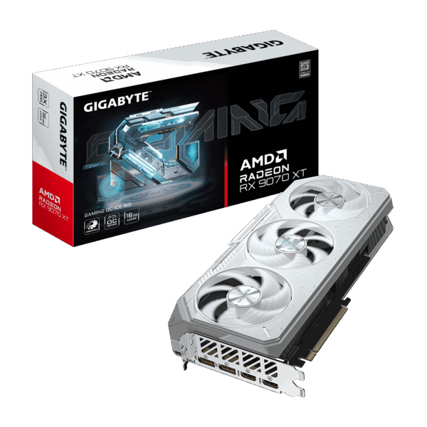 Gigabyte Radeon RX 9070 XT GAMING OC ICE 16G | AMD | 16 GB | Radeon RX 9070 XT | GDDR6 | HDMI ports quantity 2 | PCI-E 5.0