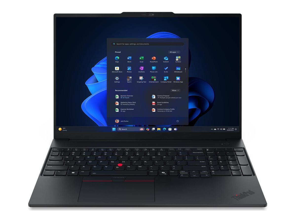 Lenovo ThinkPad E16 Gen 3 16 WUXGA ULT5-226V/16GB/512GB/Intel Arc Graphics 130V/WIN11 Pro/ENG Backlit kbd/Black/FP/3Y Warranty | Lenovo
