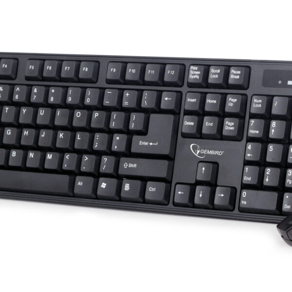 Gembird | Desktop Set | KBS-W-01_LT | Keyboard and Mouse Set | Wireless | Mouse included | US/LT | Black