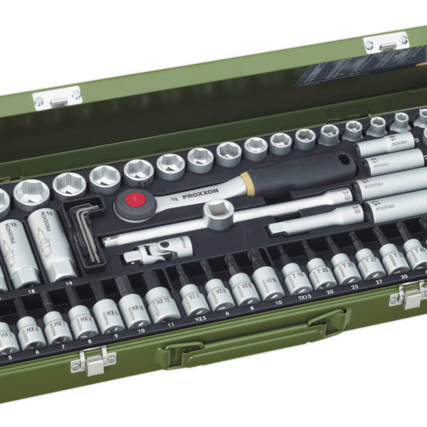 Proxxon | Socket and Ratchet Set, 3/8" | 65 pc(s)