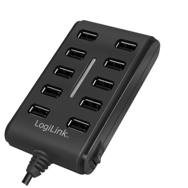 Logilink | USB Hub 10-Port USB2.0 with power adapter 3.5A | UA0125