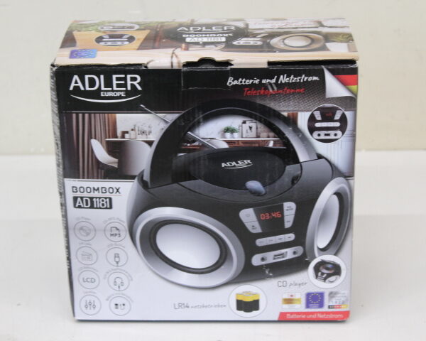 SALE OUT. | Adler | CD Boombox | AD 1181 | Speakers | USB connectivity | DAMAGED PACKAGING
