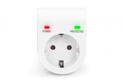Surge protector with power and protected LED safety outlet | DN-95400 | Sockets quantity 1