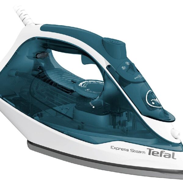 TEFAL | FV2839E0 | Steam Iron | 2400 W | Water tank capacity 270 ml | Continuous steam 40 g/min | Steam boost performance 185 g/min | Blue/White