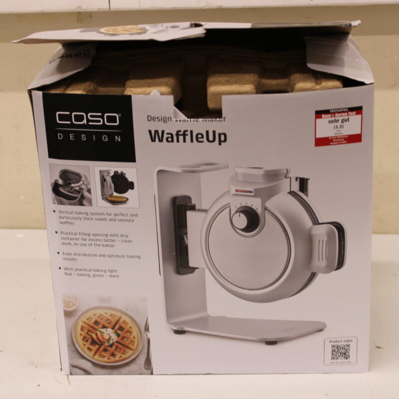 SALE OUT. Caso WaffleUp Waffle Maker, 800 W, Stainless Steel, DAMAGED PACKAGING | Caso WaffleUp | Waffle Maker | 800 W | Number of pastry 1 | Waffle | Silver | USED, DIRTY, SCRATCHED, MISSING SPATULA