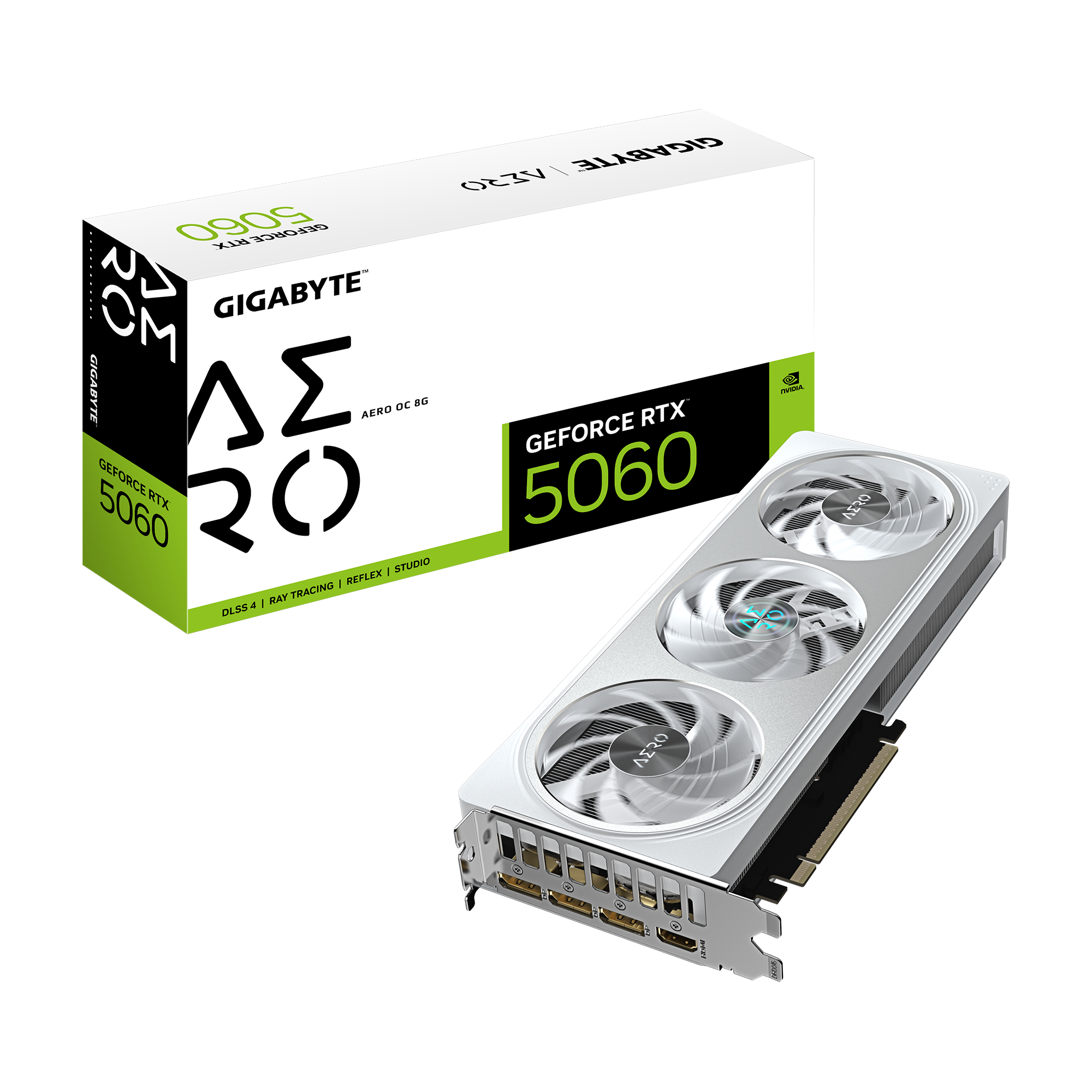 Gigabyte GeForce RTX 5060 AERO OC 8G | NVIDIA | 8 GB | GeForce RTX 5060 | GDDR7 | HDMI ports quantity 1 | PCI-E 5.0