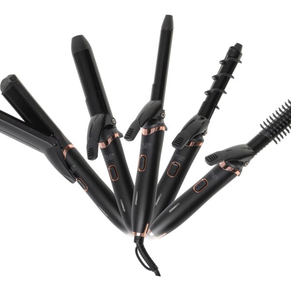 Adler Hair Styling Set 5-in-1 | AD 2028 | Ceramic heating system | 1200 W | Black