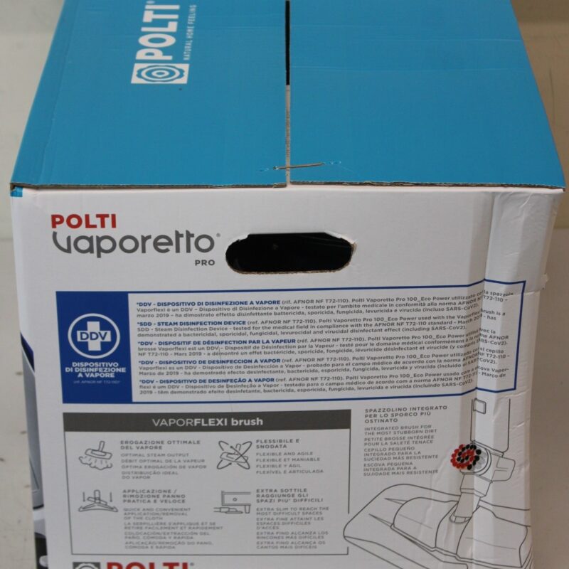 SALE OUT. Polti | Steam cleaner | PTEU0313 Vaporetto Pro 100 Eco Power | Power 1900 W | Steam pressure 5.5 bar | Water tank capacity 2 L | White/Blue | DAMAGED PACKAGING