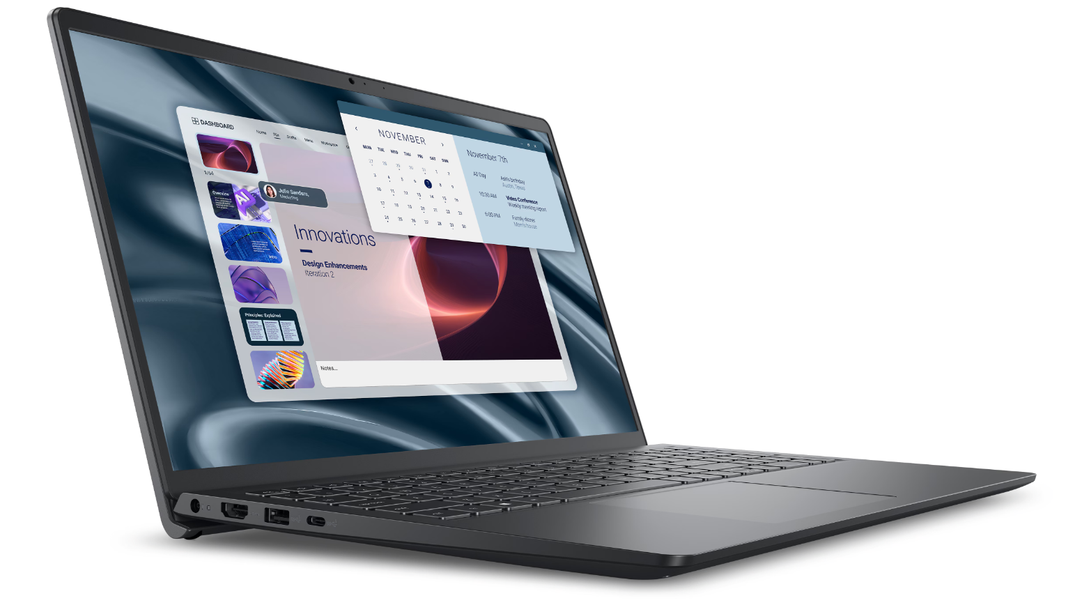 Dell Pro 15 Essential PV15255 | Carbon Black | 15.6 " | WVA | FHD | 1920 x 1080 pixels | Anti-glare | AMD Ryzen 5 | 7520U | 16 GB | LPDDR5 | Solid-state drive capacity 512 GB | AMD Radeon 610M | Windows 11 Pro | 802.11ac | Keyboard language English | Warranty 36 month(s) | Battery warranty 12 month(s) - Image 2