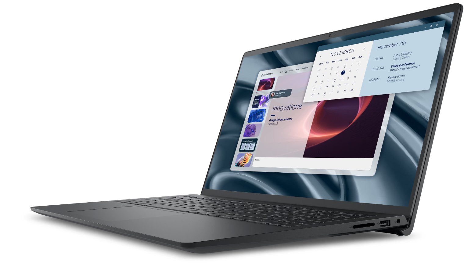 Dell Pro 15 Essential PV15255 | Carbon Black | 15.6 " | WVA | FHD | 1920 x 1080 pixels | Anti-glare | AMD Ryzen 5 | 7520U | 16 GB | LPDDR5 | Solid-state drive capacity 512 GB | AMD Radeon 610M | Windows 11 Pro | 802.11ac | Keyboard language English | Warranty 36 month(s) | Battery warranty 12 month(s) - Image 3