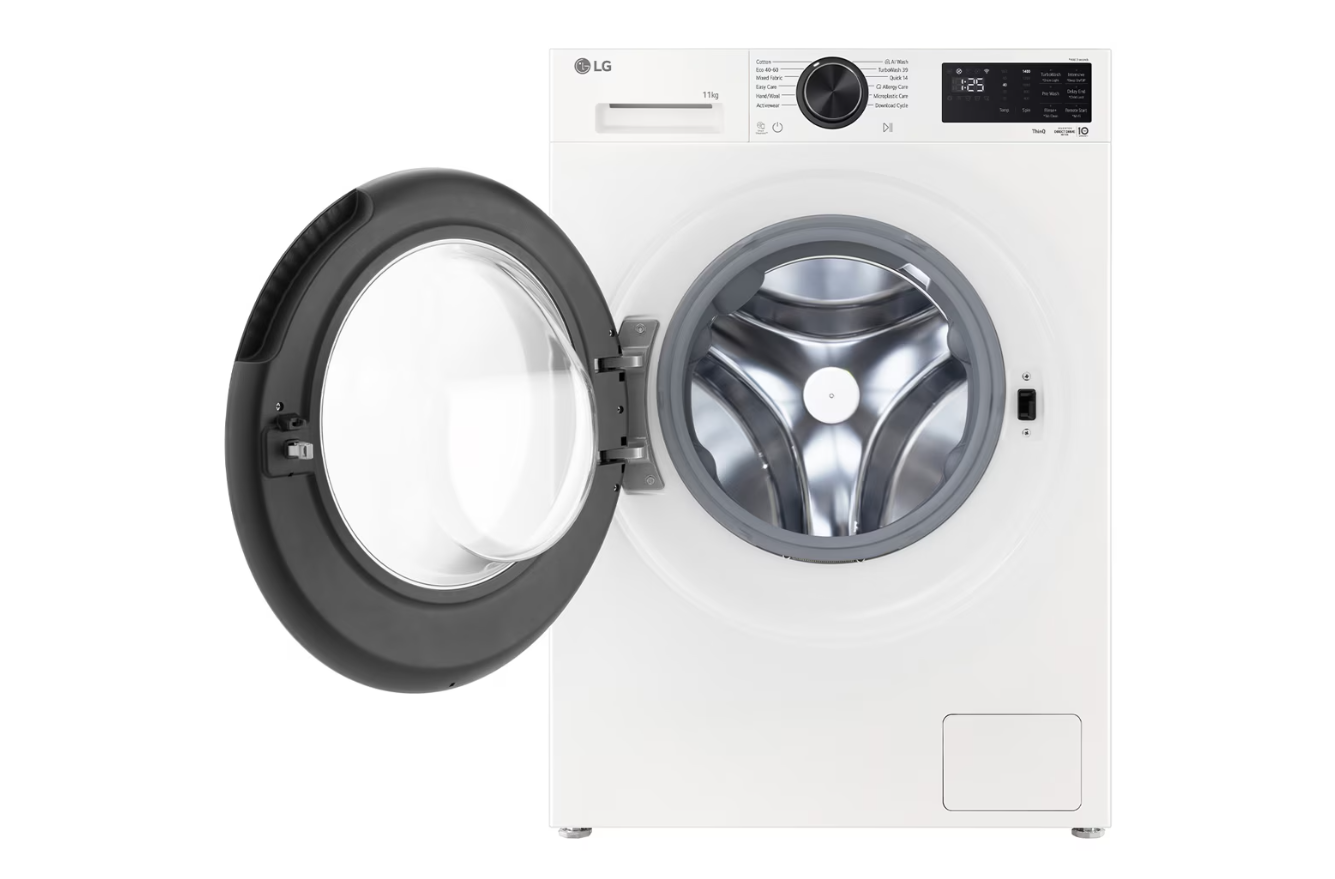 LG Washing machine | F4X5011TWB | Energy efficiency class A | Front loading | Washing capacity 11 kg | 1400 RPM | Depth 57 cm | Width 60 cm | Display | LED | Steam function | Direct drive | Wi-Fi | White - Image 5