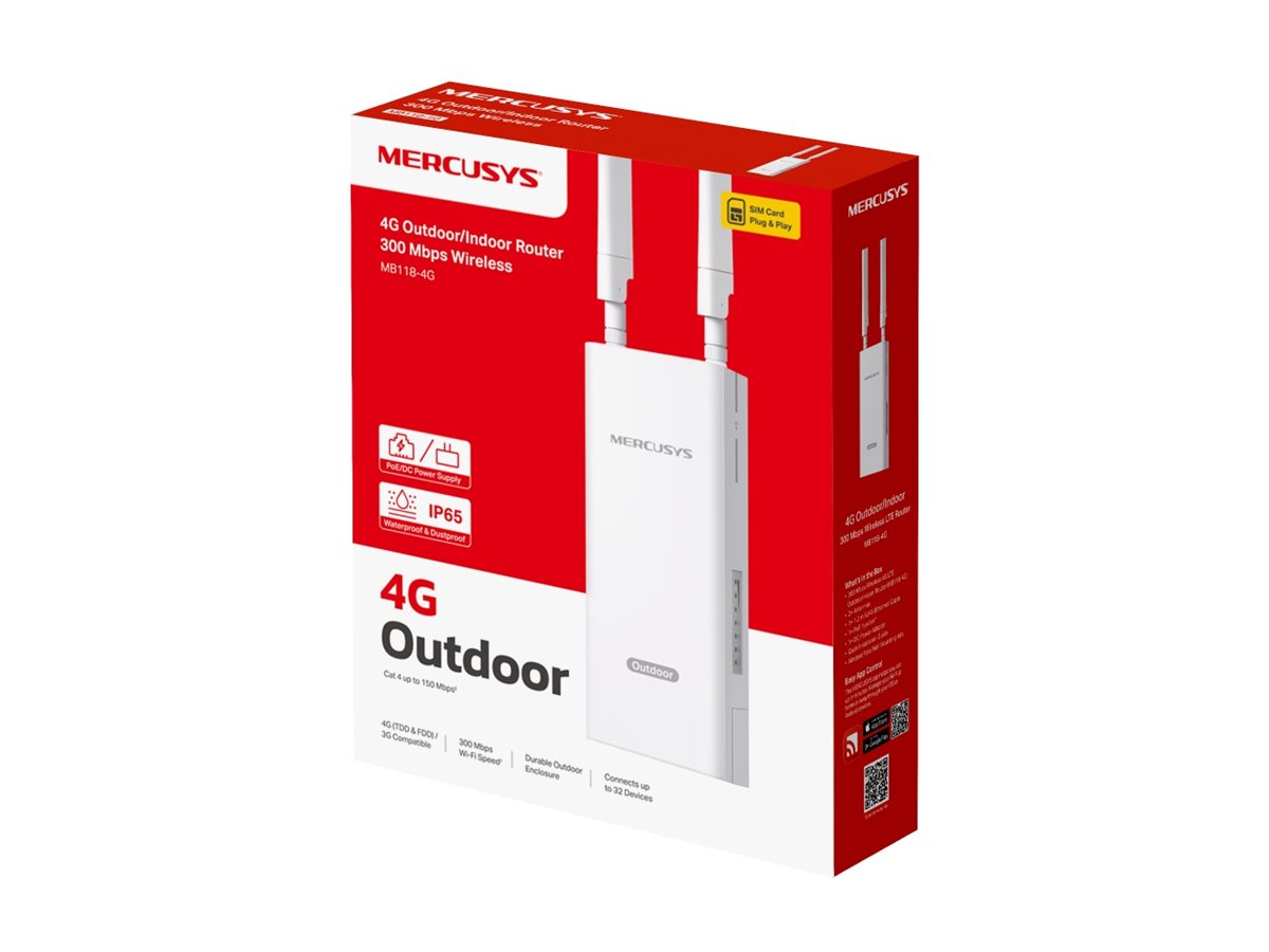 Mercusys MB118-4G 300 Mbps Wireless 4G LTE Outdoor/Indoor Router | Mercusys - Image 3