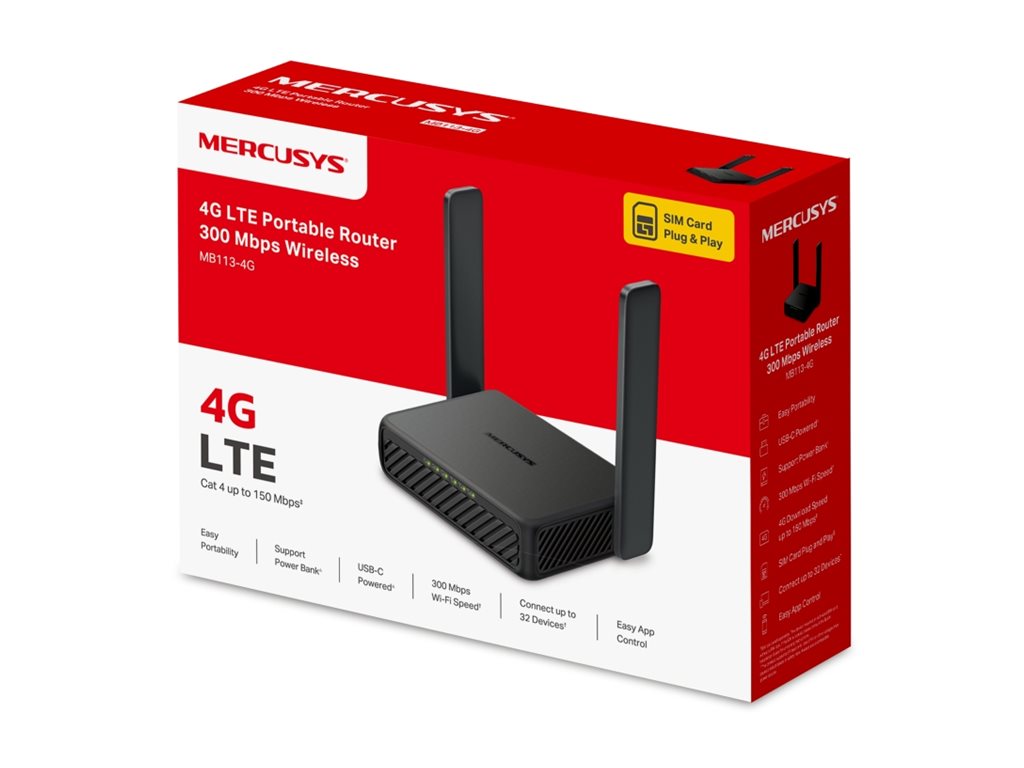 Mercusys MB113-4G 300 Mbps Wireless 4G LTE Portable Router - Image 3