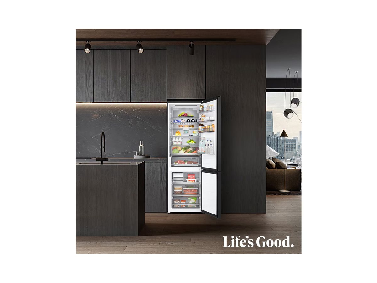 LG Refrigerator | GBBW726CEV | Energy efficiency class C | Free standing | Combi | Height 203 cm | Fridge net capacity 326 L | Freezer net capacity 139 L | Display | 33 dB | Black Steel - Image 10
