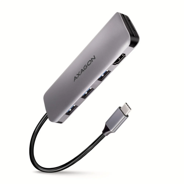AXAGON SuperSpeed USB-C COMBO 5in1 hub | HMC-HCR3A
