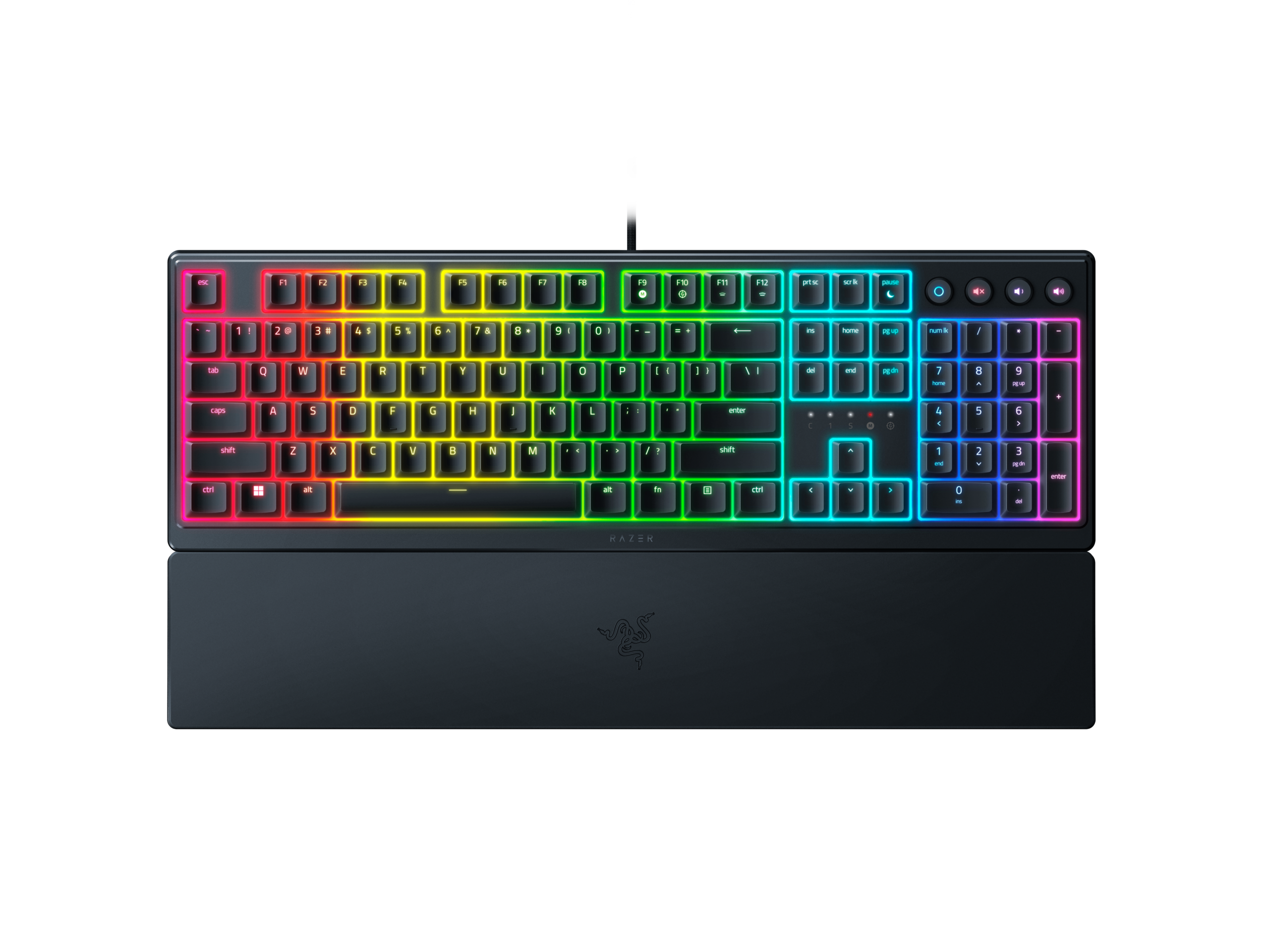 Razer | Gaming Keyboard | Ornata V3 | Gaming keyboard | Wired | RGB LED light | NORD | Black | Numeric keypad | Razer Mecha-Membrane