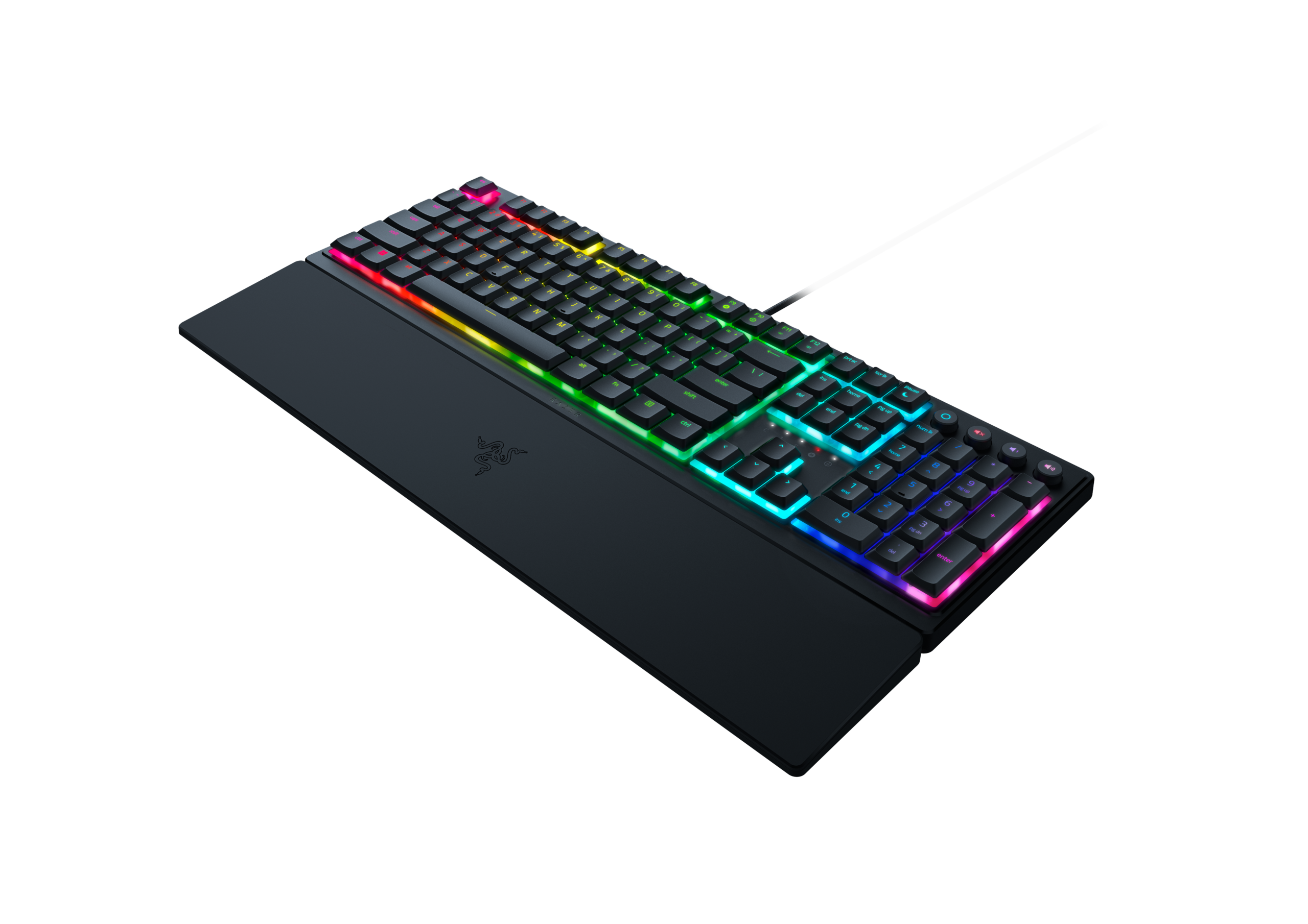 Razer | Gaming Keyboard | Ornata V3 | Gaming keyboard | Wired | RGB LED light | NORD | Black | Numeric keypad | Razer Mecha-Membrane - Image 3