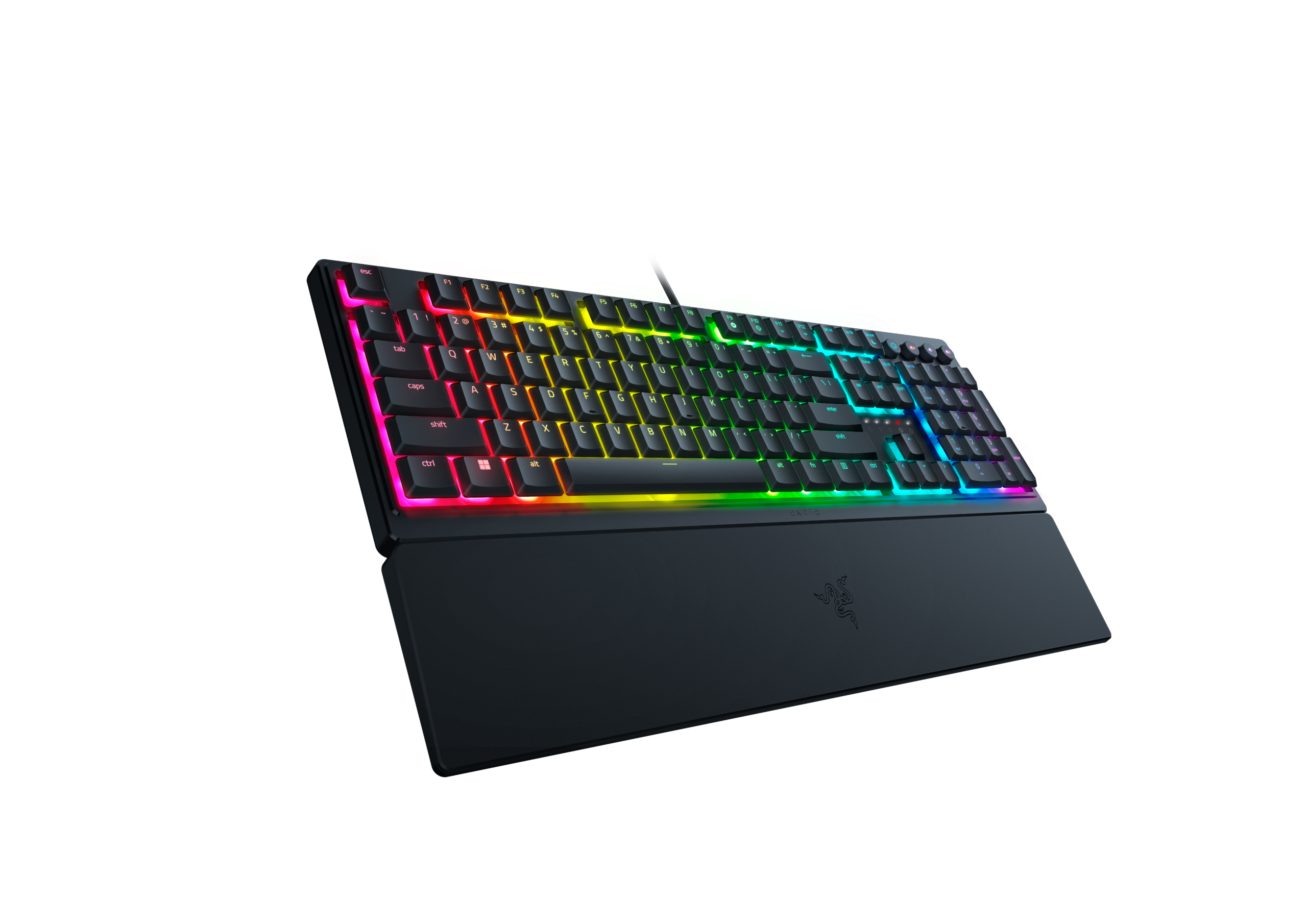 Razer | Gaming Keyboard | Ornata V3 | Gaming keyboard | Wired | RGB LED light | NORD | Black | Numeric keypad | Razer Mecha-Membrane - Image 4
