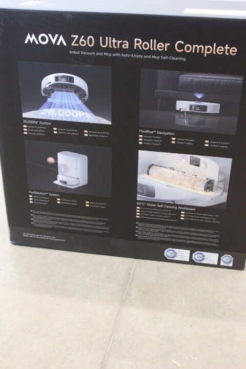 SALE OUT. MOVA Z60 Ultra Roller Complete Robot Vacuum, White | MOVA Robot Vacuum | Z60 Ultra Roller Complete | Wet&Dry | 6400 mAh | Dust capacity 3.2 L | 28000 Pa | White | DAMAGED PACKAGING - Image 4