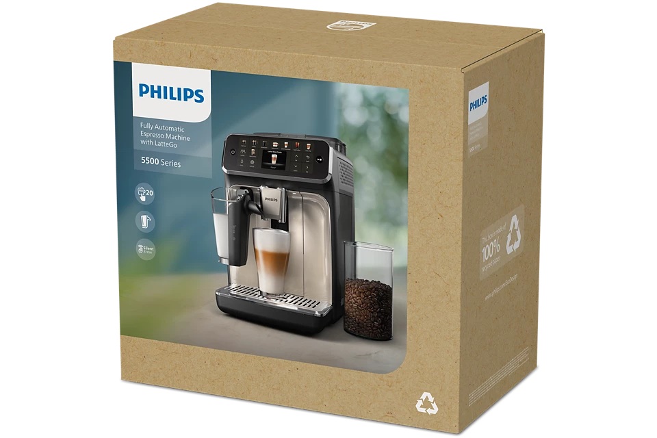 Philips | Coffee maker | EP5541/50 | Pump pressure 15 bar | Built-in milk frother | Fully Automatic | 1500 W | Black - Image 6