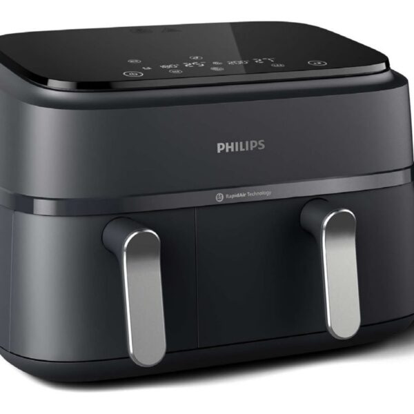 Philips Dual Basket Airfryer | NA351/00 3000 Series | Power 2750 W | Capacity 9 L | Rapid Air technology | Black