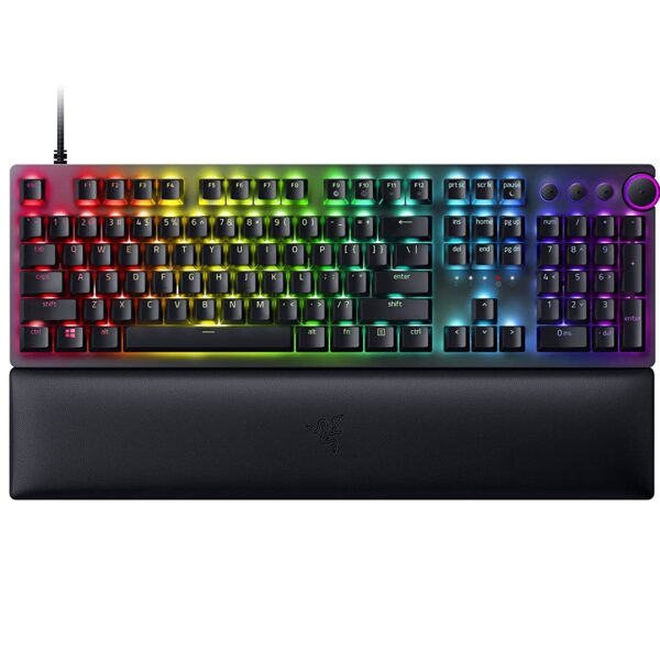 Razer | Huntsman V2 Optical Gaming Keyboard | Gaming keyboard | Wired | RGB LED light | NORD | Black | Numeric keypad | Clicky Purple Switch