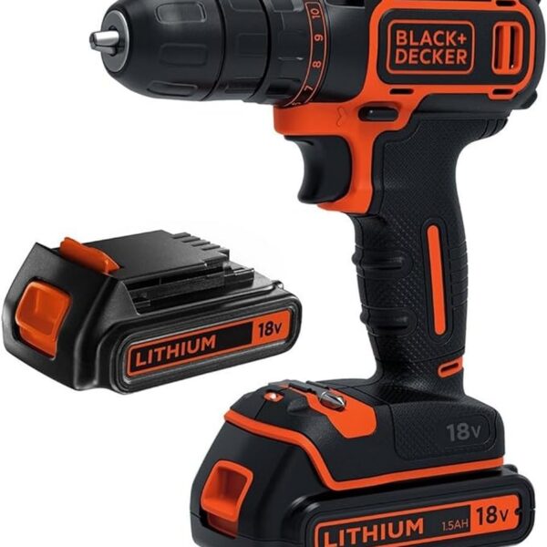 BLACK & DECKER Cordless Drill | BDCDC18B-QW | 18 V | 2x 1.5 Ah | Li-Ion