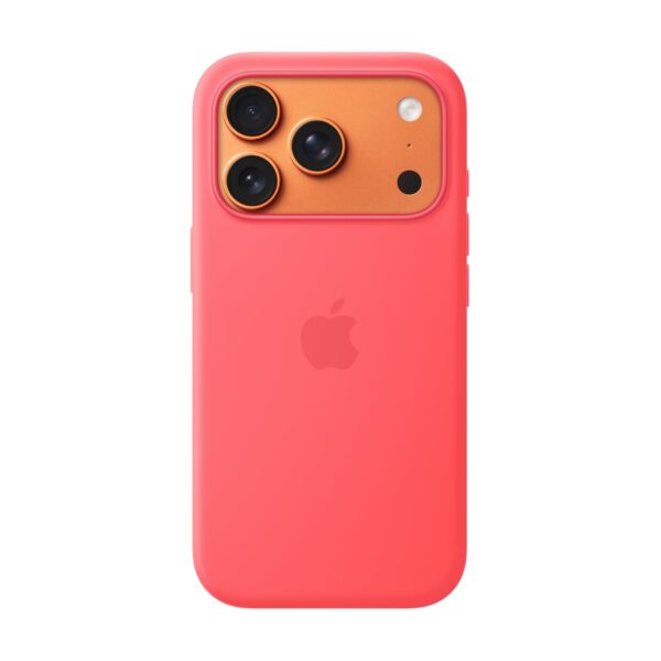 Apple iPhone 17 Pro Silicone Case with MagSafe – Bright Guava | Apple