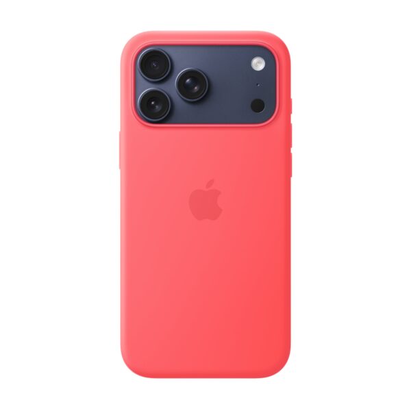 Apple iPhone 17 Pro Max Silicone Case with MagSafe – Bright Guava | Apple