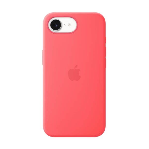 Apple iPhone 17e Silicone Case with MagSafe – Bright Guava | Apple