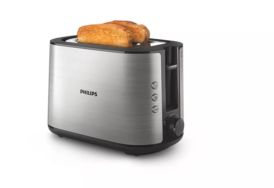 Philips | Toaster | HD2650/90 Viva Collection | Power 950 W | Number of slots 2 | Housing material Metal | Stainless Steel