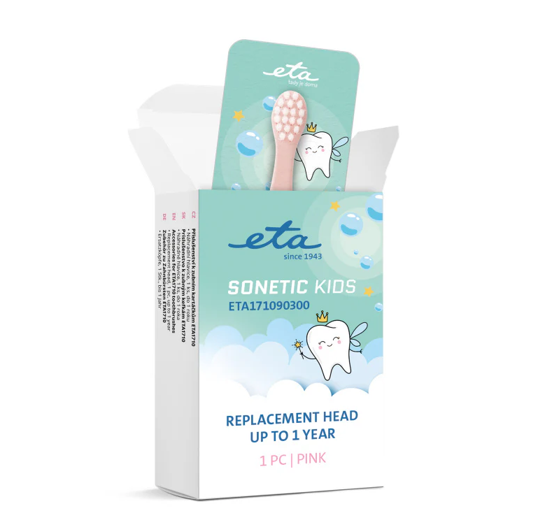 Sonetic Kids 171090300 | ETA Replacement toothbrush head | Heads | For kids | Number of brush heads included 1 | Pink - Image 2