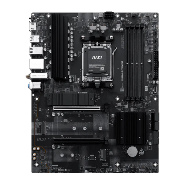 PRO B840-S EVO WIFI6E | MSI Processor family AMD | Processor socket AM5 | Supported hard disk drive interfaces SATA, M.2 | Number of SATA connectors 4