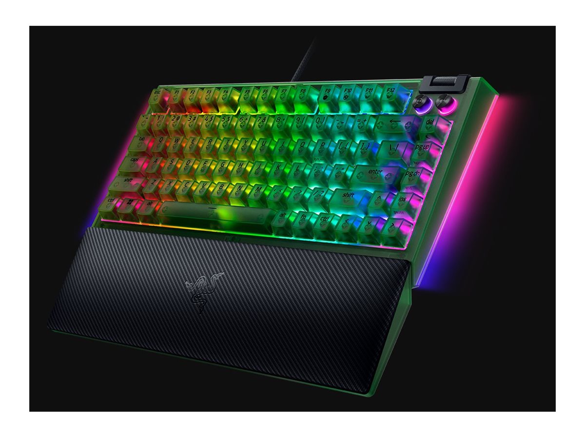 Razer | BlackWidow V4 75% | Mechanical Gaming Keyboard | Wired | US | Chroma RGB | Phantom Green Edition | Mechanical Switches - Image 4
