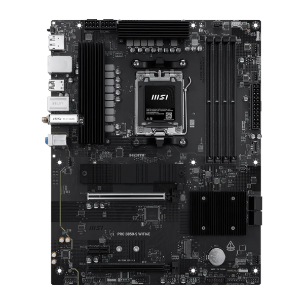 PRO B850-S WIFI6E | MSI Processor family AMD | Processor socket AM5 | DDR5 | Supported hard disk drive interfaces SATA, M.2