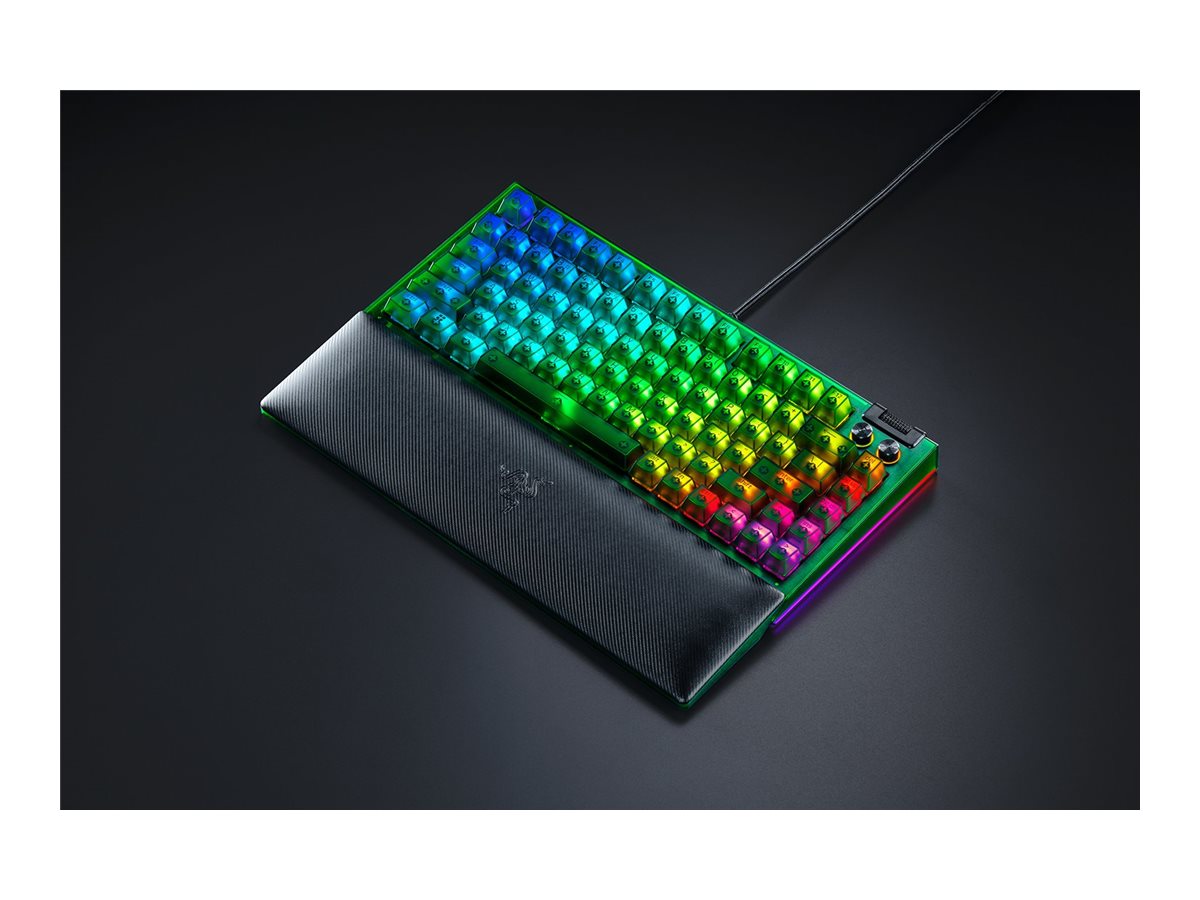 Razer | BlackWidow V4 75% | Mechanical Gaming Keyboard | Wired | US | Chroma RGB | Phantom Green Edition | Mechanical Switches - Image 8