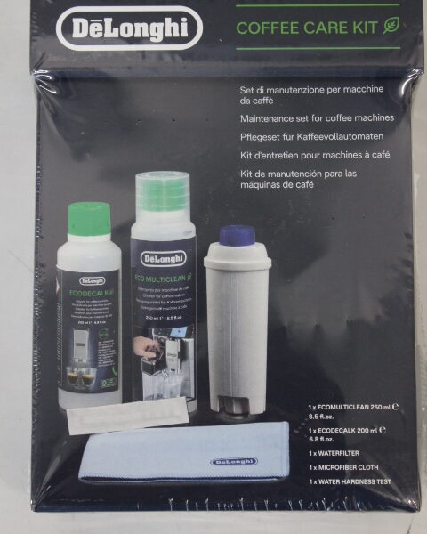 SALE OUT. Delonghi DLSC306 Maintenance Care Kit for Bean to Cup & Espresso Coffee Machines, includes five cleaning accessories | DAMAGED PACKAGING