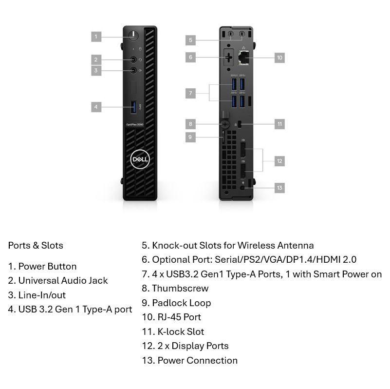 DELL Renewed Grade A | OptiPlex 3090 | Intel Core i5 | i5‑10500T | 8 GB | NVMe SSD | 256 GB | Intel UHD Graphics | Windows 11 Pro - Image 2