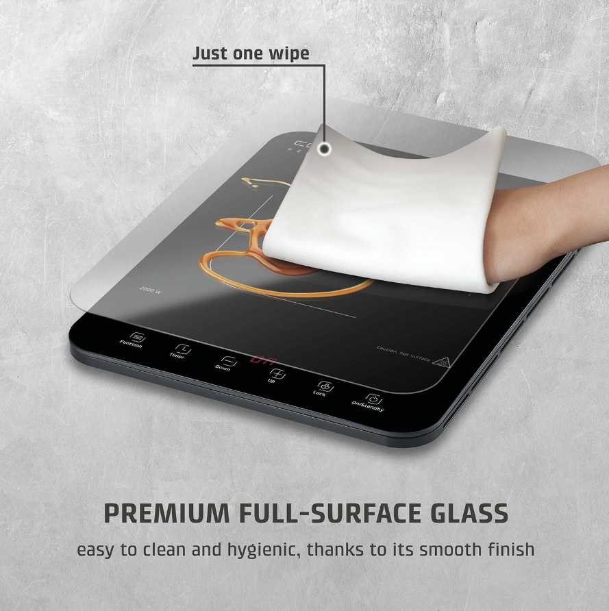 Caso Mobile Single Hob | ProSlim 2000 | Induction | Number of burners/cooking zones 1 | Touch | Timer | Black - Image 5