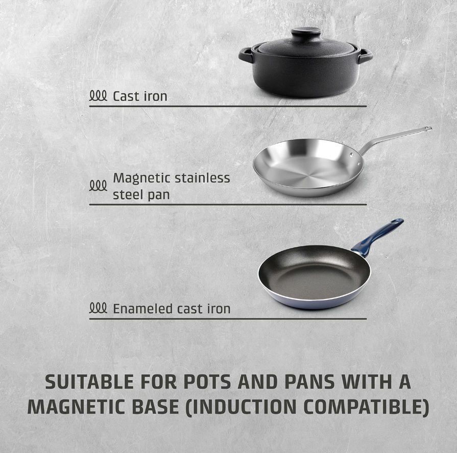 Caso Mobile Single Hob | ProSlim 2000 | Induction | Number of burners/cooking zones 1 | Touch | Timer | Black - Image 8