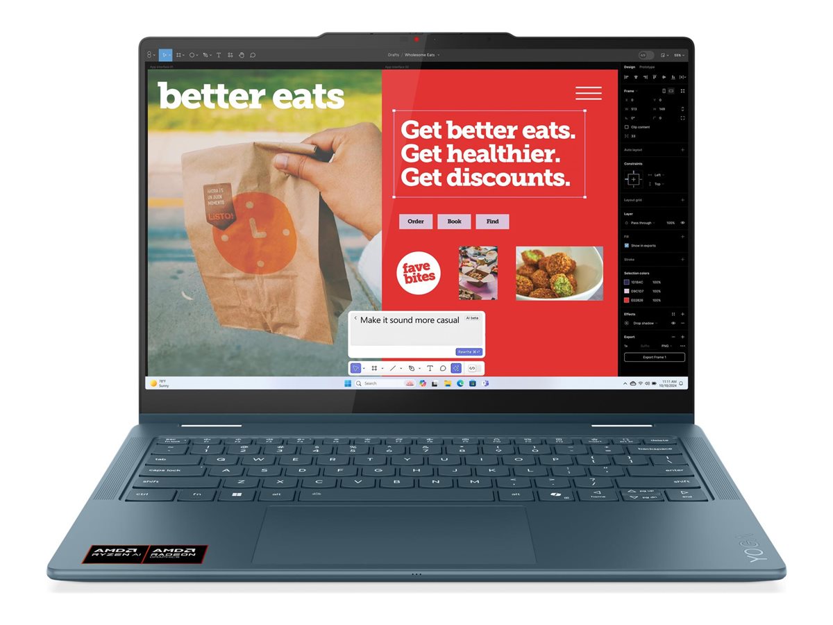 Lenovo Yoga 7 2-in-1 14AKP10 14 WUXGA Touch AMD AI R7 350/16GB/512GB/AMD Radeon 860M Graphics/WIN11 Home/Nordic Backlit kbd/Tidal Teal/2Y Wa | Lenovo Yoga (w/o 65W Power adapter) 7 2-in-1 14AKP10 | Tidal Teal | 14 " | OLED | Touchscreen | WUXGA | 1920 x 1200 pixels | 60 Hz | Glossy | AMD Ryzen AI 7 | 350 | 16 GB | LPDDR5 | Solid-state drive capacity 512 GB | AMD Radeon Graphics | Windows Home 11 | 802.11be | Bluetooth version 5.4 | Keyboard language Nordic | Keyboard backlit | Warranty 24 month(s) | Battery warranty 12 month(s)
