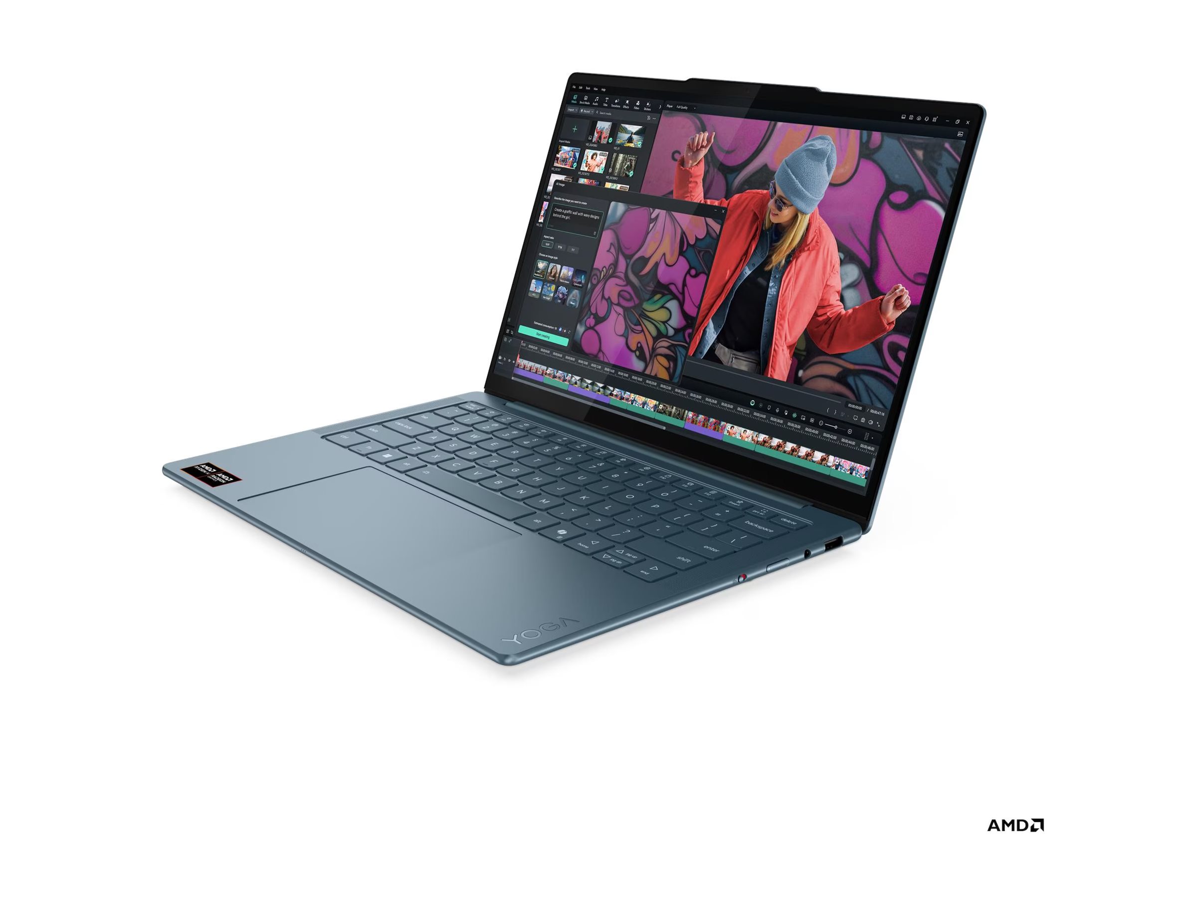 Lenovo Yoga Slim 7 14AKP10 14 WUXGA AMD AI R5 340/16GB/512GB/AMD Radeon 840M Graphics/WIN11 Home/ENG Backlit kbd/Tidal Teal/2Y Warranty | Lenovo Yoga (w/o 65W Power adapter) Slim 7 14AKP10 | Tidal Teal | 14 " | OLED | WUXGA | 1920 x 1200 pixels | 60 Hz | Glossy | AMD Ryzen AI 5 | 340 | 16 GB | LPDDR5 | Solid-state drive capacity 512 GB | AMD Radeon Graphics | Windows Home 11 | 802.11be | Bluetooth version 5.4 | Keyboard language US international | Keyboard backlit | Warranty 24 month(s) | Battery warranty 12 month(s)