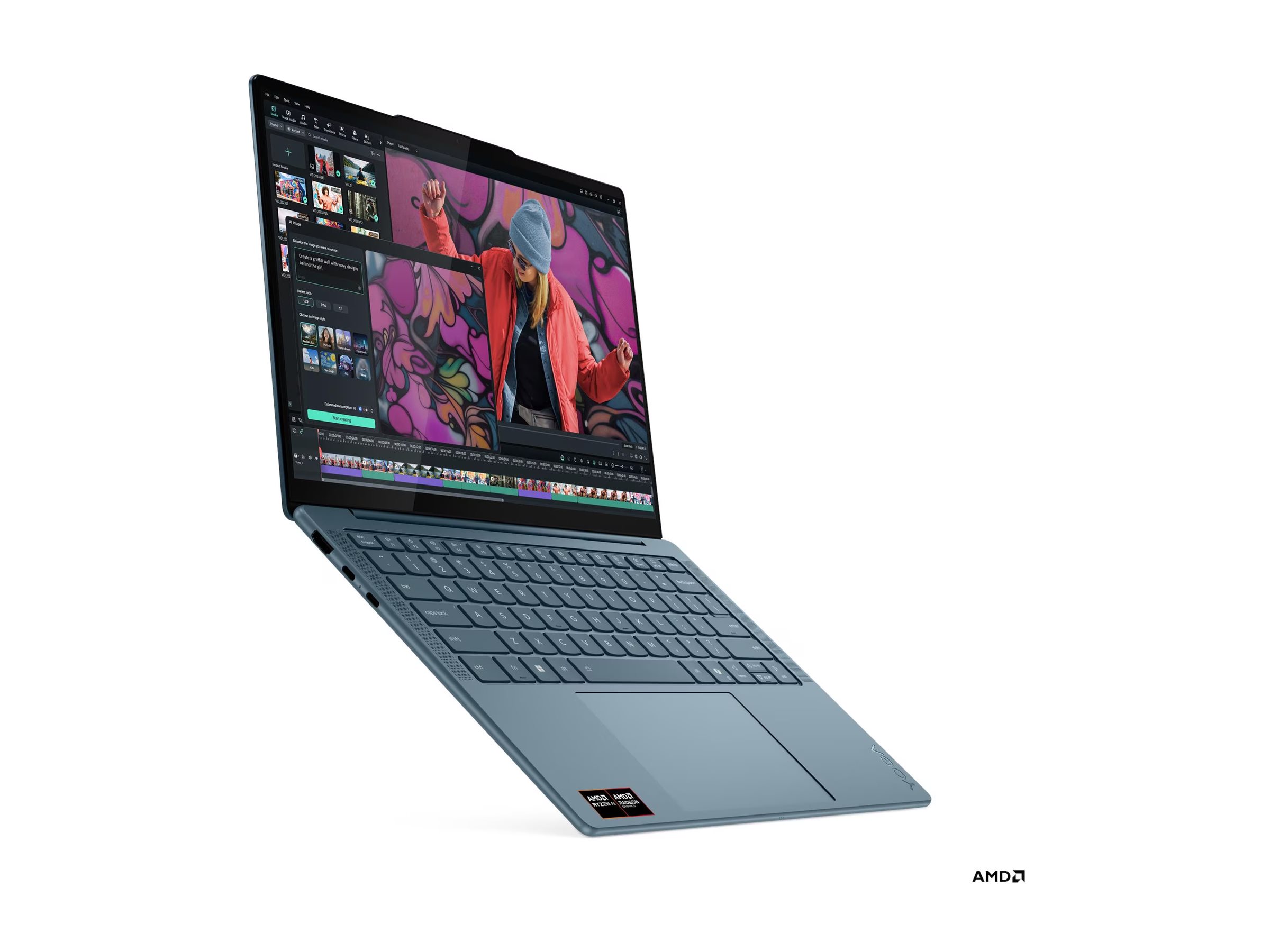 Lenovo Yoga Slim 7 14AKP10 14 WUXGA AMD AI R5 340/16GB/512GB/AMD Radeon 840M Graphics/WIN11 Home/ENG Backlit kbd/Tidal Teal/2Y Warranty | Lenovo Yoga (w/o 65W Power adapter) Slim 7 14AKP10 | Tidal Teal | 14 " | OLED | WUXGA | 1920 x 1200 pixels | 60 Hz | Glossy | AMD Ryzen AI 5 | 340 | 16 GB | LPDDR5 | Solid-state drive capacity 512 GB | AMD Radeon Graphics | Windows Home 11 | 802.11be | Bluetooth version 5.4 | Keyboard language US international | Keyboard backlit | Warranty 24 month(s) | Battery warranty 12 month(s) - Image 4