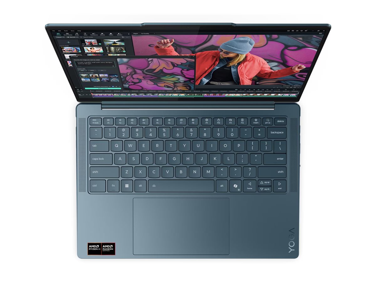 Lenovo Yoga Slim 7 14AKP10 14 WUXGA AMD AI R5 340/16GB/512GB/AMD Radeon 840M Graphics/WIN11 Home/ENG Backlit kbd/Tidal Teal/2Y Warranty | Lenovo Yoga (w/o 65W Power adapter) Slim 7 14AKP10 | Tidal Teal | 14 " | OLED | WUXGA | 1920 x 1200 pixels | 60 Hz | Glossy | AMD Ryzen AI 5 | 340 | 16 GB | LPDDR5 | Solid-state drive capacity 512 GB | AMD Radeon Graphics | Windows Home 11 | 802.11be | Bluetooth version 5.4 | Keyboard language US international | Keyboard backlit | Warranty 24 month(s) | Battery warranty 12 month(s) - Image 7