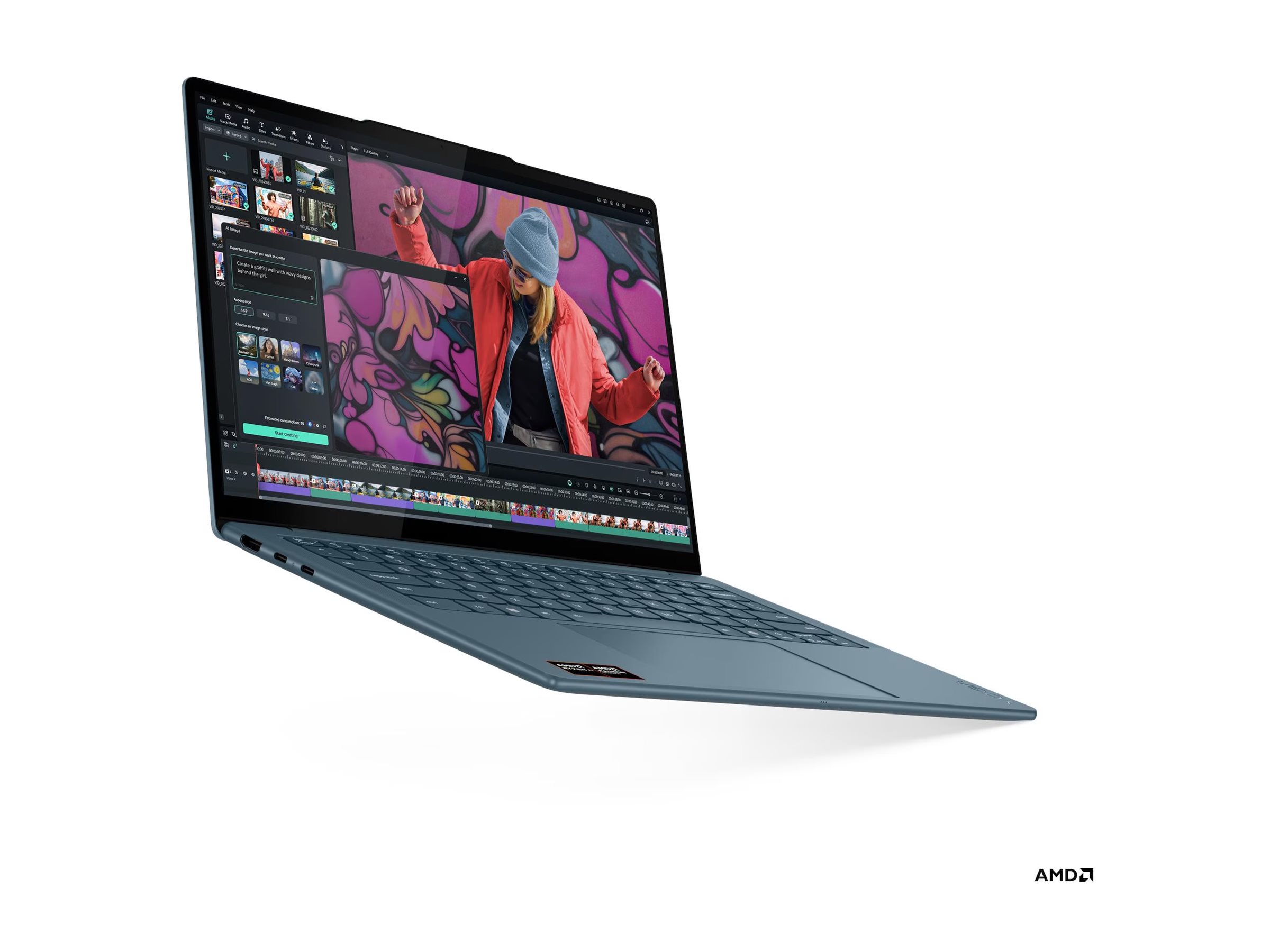 Lenovo Yoga Slim 7 14AKP10 14 WUXGA AMD AI R7 350/16GB/512GB/AMD Radeon 860M Graphics/WIN11 Home/ENG Backlit kbd/Tidal Teal/2Y Warranty | Lenovo Yoga (w/o 65W Power adapter) Slim 7 14AKP10 | Tidal Teal | 14 " | OLED | WUXGA | 1920 x 1200 pixels | 60 Hz | Glossy | AMD Ryzen AI 7 | 350 | 16 GB | LPDDR5 | Solid-state drive capacity 512 GB | AMD Radeon Graphics | Windows Home 11 | 802.11be | Bluetooth version 5.4 | Keyboard language US international | Keyboard backlit | Warranty 24 month(s) | Battery warranty 12 month(s) - Image 3