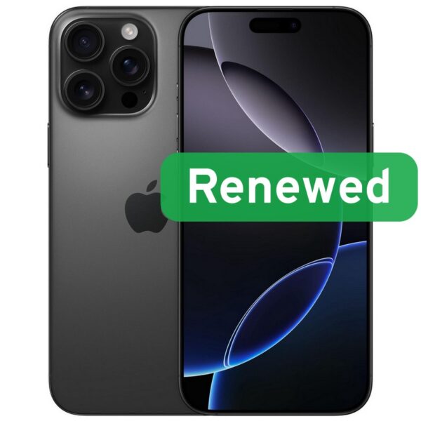 Apple Renewed Grade A | Apple iPhone 16 Pro Max | Black Titanium | 6.9 " | Super Retina XDR OLED | 256 GB | 5G | iOS